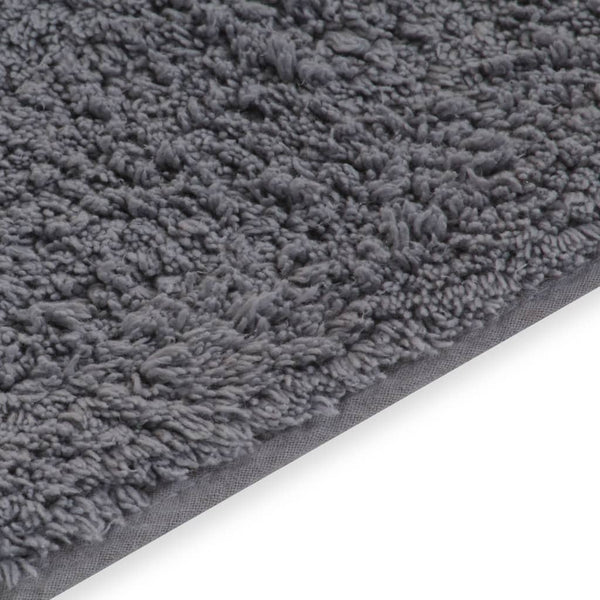 vidaXL Ensemble de tapis de bain 2 pcs Tissu Gris