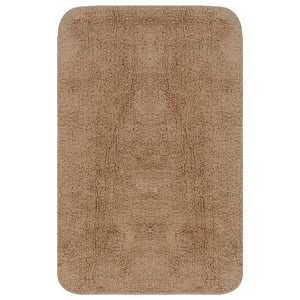 Badematten-Set 2-tlg. Stoff Beige