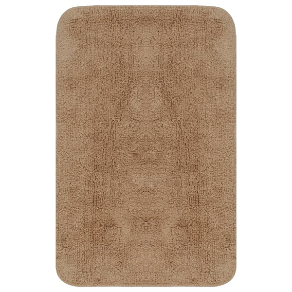 Badematten-Set 2-tlg. Stoff Beige