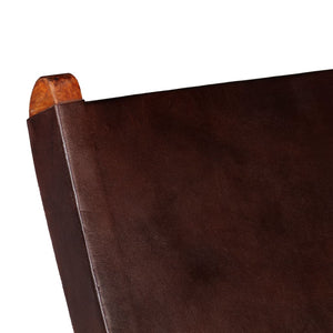 Relaxstuhl Klappbar Braun Echtleder