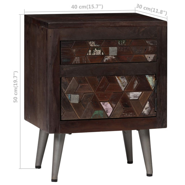 Nachttisch Altholz Massiv 40x30x50 cm