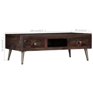 Couchtisch Altholz Massiv 100x60x35 cm