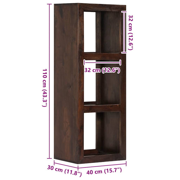Konsolenregal 40x30x110 cm Massivholz Akazie