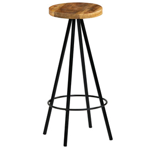 vidaXL Tabourets de bar 2 pcs Bois de manguier massif
