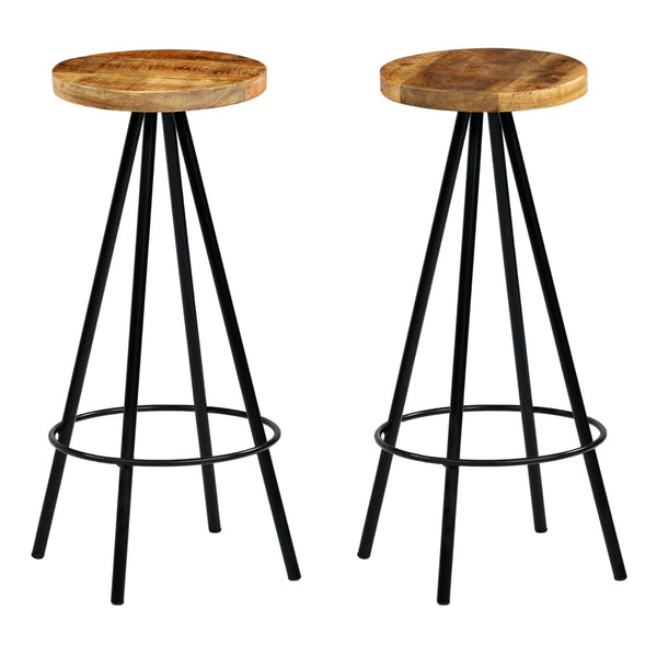 Bar-Set 3-tlg. Massivholz Mango 60×60×107 cm