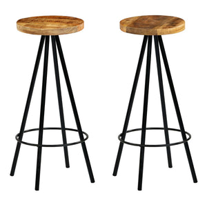 Bar-Set 3-tlg. Massivholz Mango 60×60×107 cm