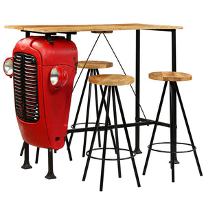 Bar-Set 5-tlg. Massivholz Mango 120×60×107 cm