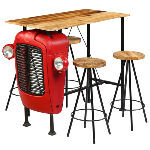 Bar-Set 5-tlg. Massivholz Mango 120×60×107 cm