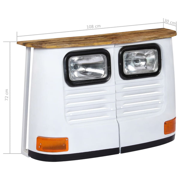 LKW-Sideboard Massivholz Mango Weiß