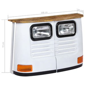 LKW-Sideboard Massivholz Mango Weiß