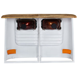 LKW-Sideboard Massivholz Mango Weiß