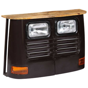 vidaXL Buffet en bois de manguier massif gris foncé