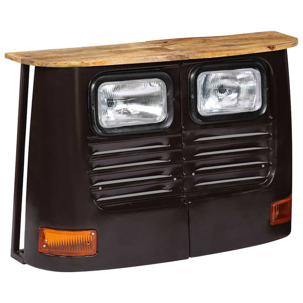 vidaXL Buffet en bois de manguier massif gris foncé