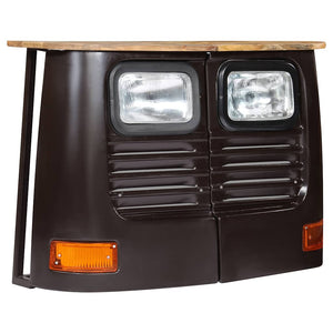vidaXL Buffet en bois de manguier massif gris foncé