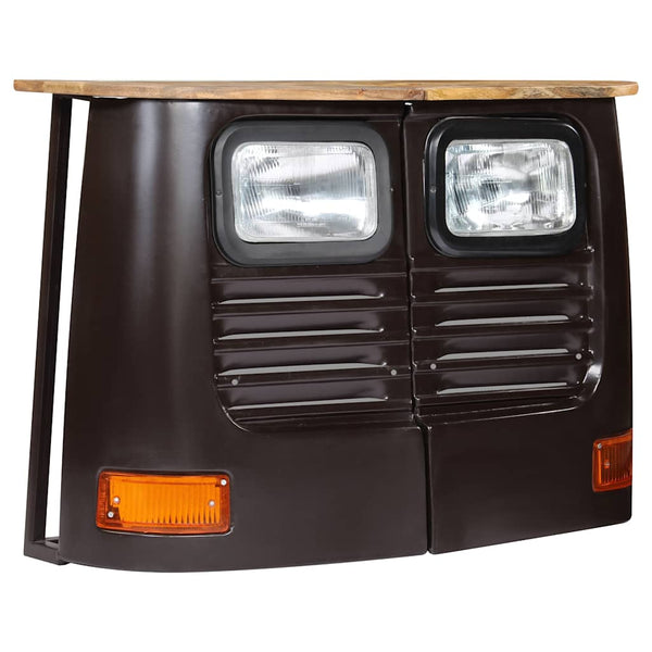 vidaXL Buffet en bois de manguier massif gris foncé