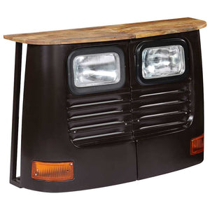 vidaXL Buffet en bois de manguier massif gris foncé