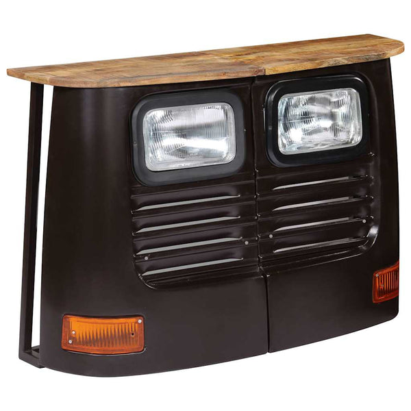 vidaXL Buffet en bois de manguier massif gris foncé