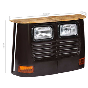 vidaXL Buffet en bois de manguier massif gris foncé