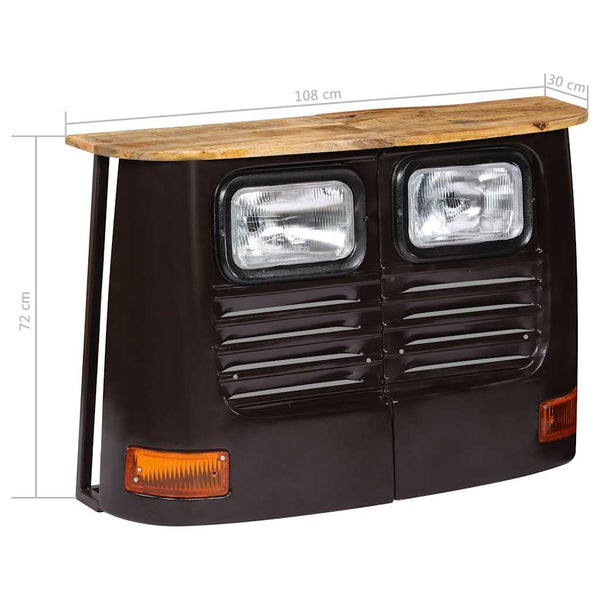vidaXL Buffet en bois de manguier massif gris foncé
