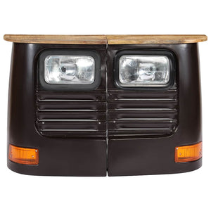 vidaXL Buffet en bois de manguier massif gris foncé