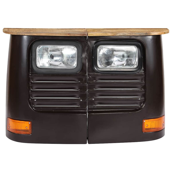 vidaXL Buffet en bois de manguier massif gris foncé