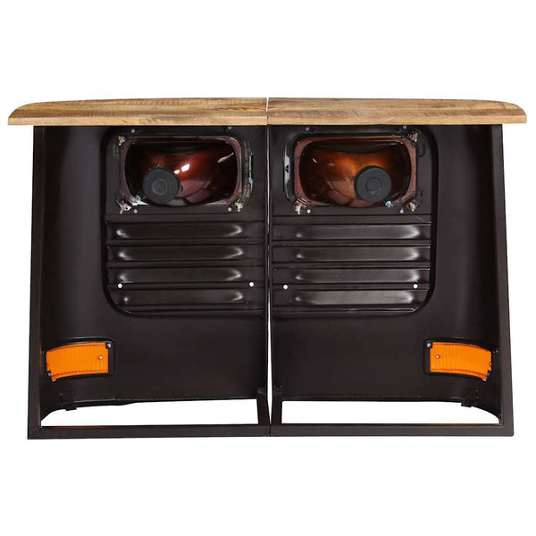 vidaXL Buffet en bois de manguier massif gris foncé