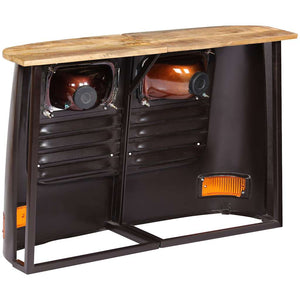 vidaXL Buffet en bois de manguier massif gris foncé