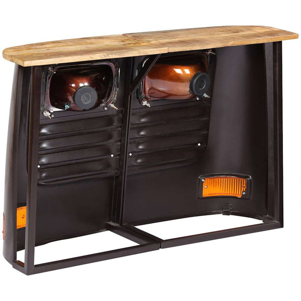 vidaXL Buffet en bois de manguier massif gris foncé