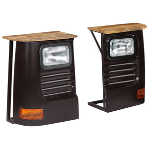 vidaXL Buffet en bois de manguier massif gris foncé