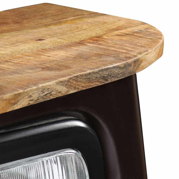 vidaXL Buffet en bois de manguier massif gris foncé