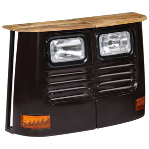 vidaXL Buffet en bois de manguier massif gris foncé