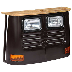 vidaXL Buffet en bois de manguier massif gris foncé
