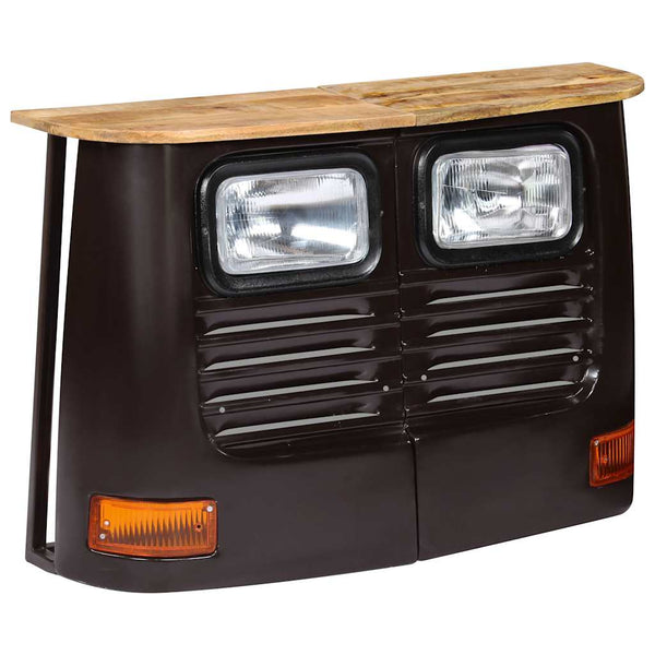 vidaXL Buffet en bois de manguier massif gris foncé