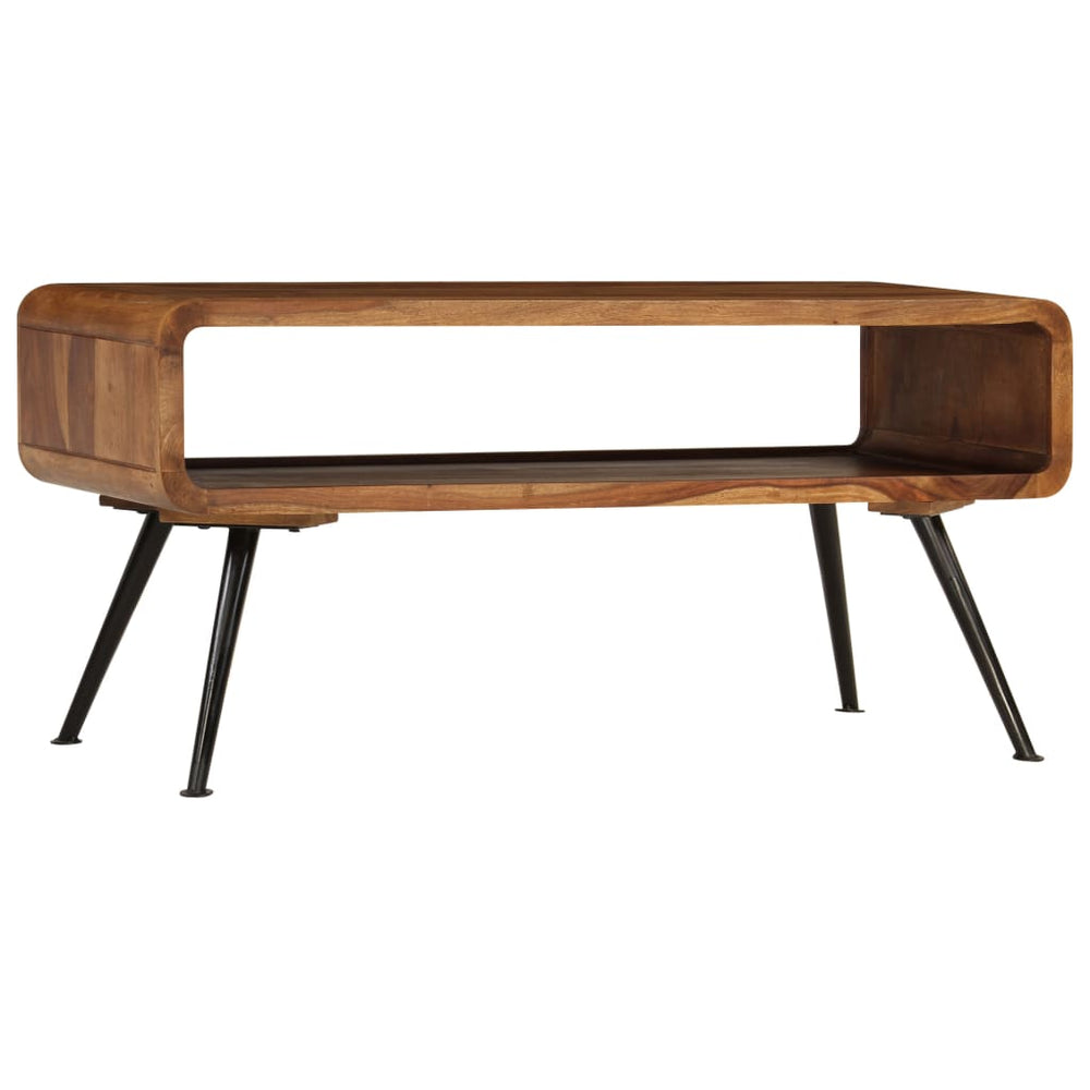 vidaXL Table basse en bois d'acacia massif 95 x 40 x 45 cm