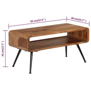 Couchtisch Massivholz Akazie 95 x 40 x 45 cm