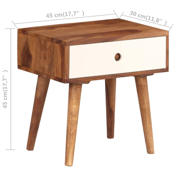 Nachttisch Massivholz Akazie 45x30x45 cm