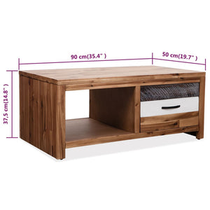 Couchtisch Massivholz Akazie 90x50x37,5 cm