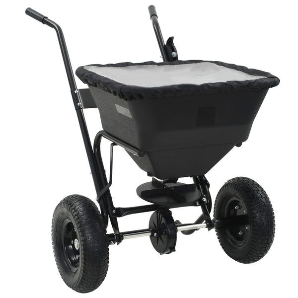 Handstreuwagen Salzstreuer PVC und Stahl 106x73x76 cm 45 L