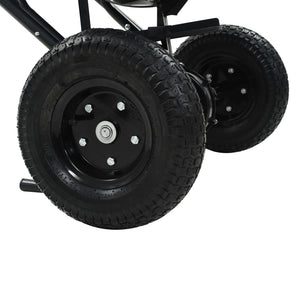 Handstreuwagen Salzstreuer PVC und Stahl 106x73x76 cm 45 L