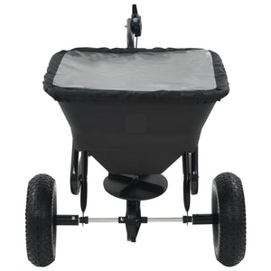 vidaXL Épandeur à sel à pousser PVC et acier 125x74x79cm 45L