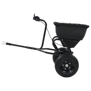 vidaXL Épandeur à sel à pousser PVC et acier 125x74x79cm 45L