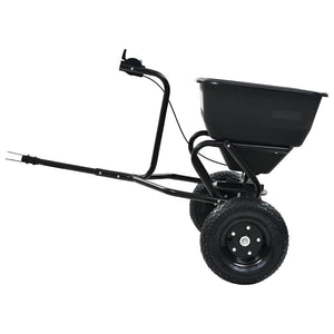 vidaXL Épandeur à sel à pousser PVC et acier 125x74x79cm 45L
