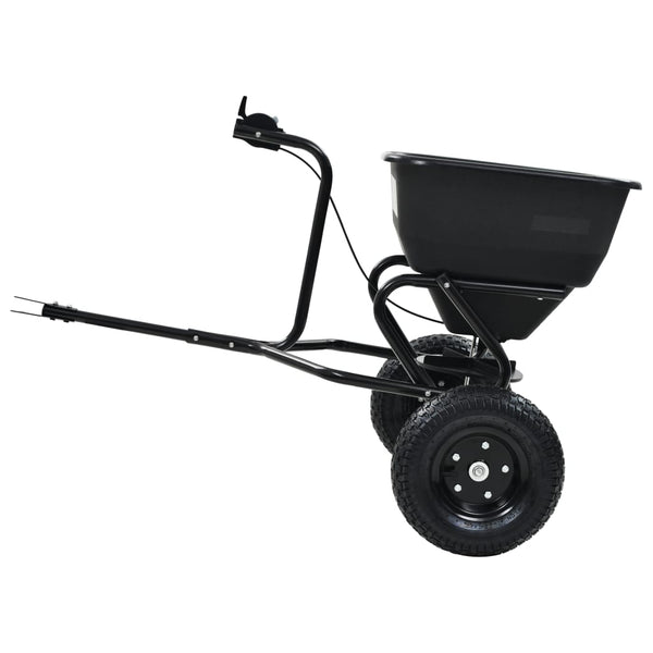 vidaXL Épandeur à sel à pousser PVC et acier 125x74x79cm 45L