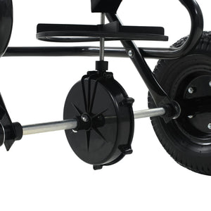 vidaXL Épandeur à sel à pousser PVC et acier 125x74x79cm 45L