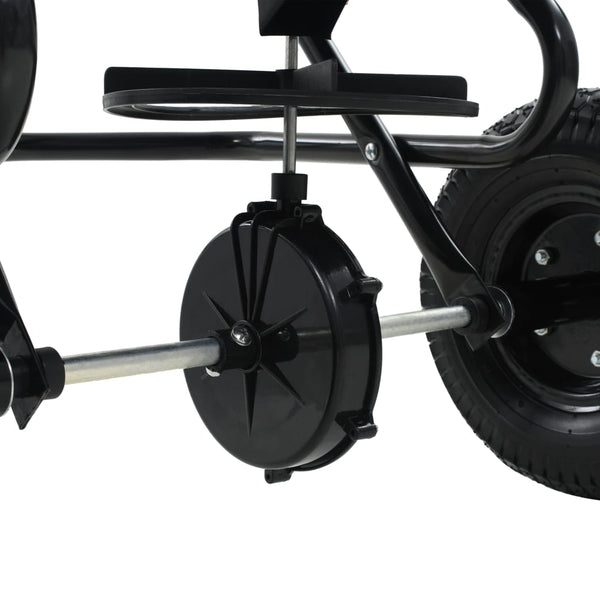 vidaXL Épandeur à sel à pousser PVC et acier 125x74x79cm 45L