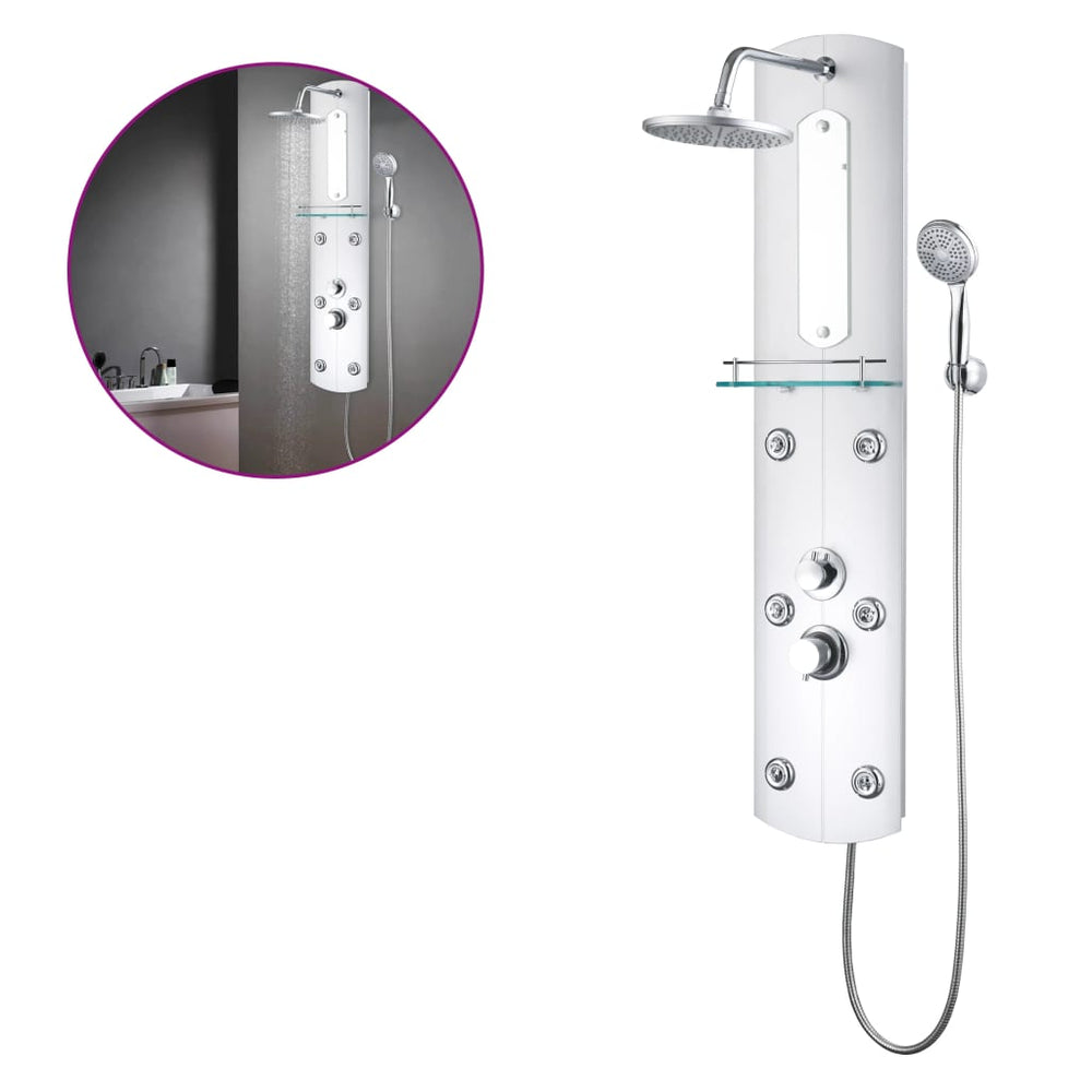 vidaXL Panneau de douche 25×43×120 cm Argenté