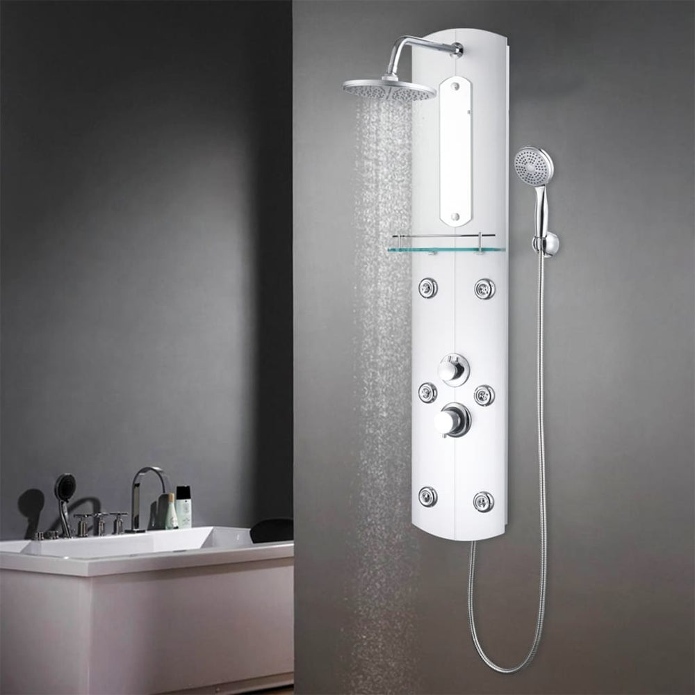vidaXL Panneau de douche 25×43×120 cm Argenté