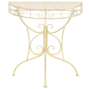 Beistelltisch Vintage-Stil Halbrund Metall 72 x 36 x 74 cm Gold