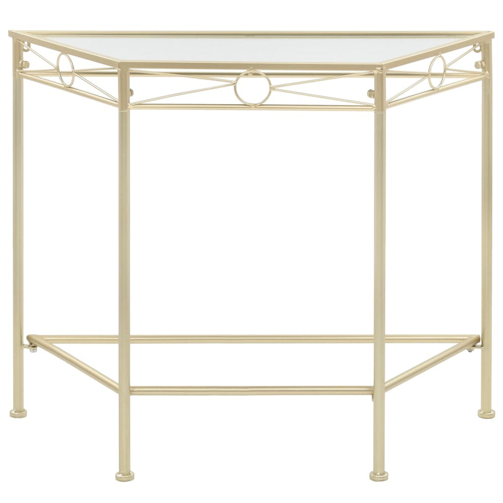 Beistelltisch Vintage-Stil Metall 87x34x73 cm Gold