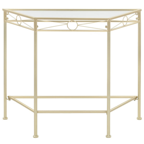 Beistelltisch Vintage-Stil Metall 87x34x73 cm Gold